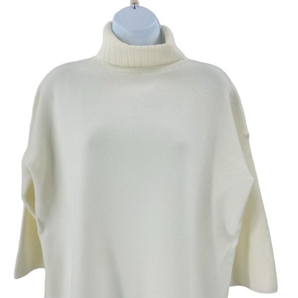 Pomander Place NEW Winter White Vivianne Turtleneck Sweater Mini Dress Size XS - Picture 5 of 10